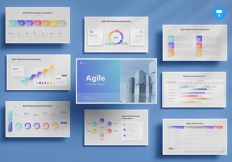 敏捷方法论信息图形keynote模板 - 顶尖PPT