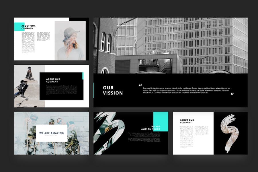 极简创意画笔keynote模板 - 顶尖PPT