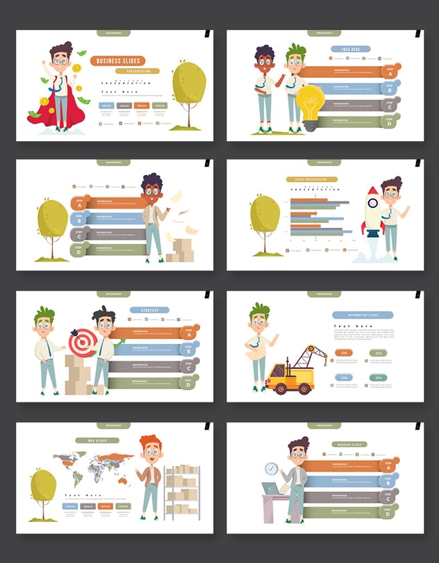 创意金融插画图形PPT模板 - 顶尖PPT