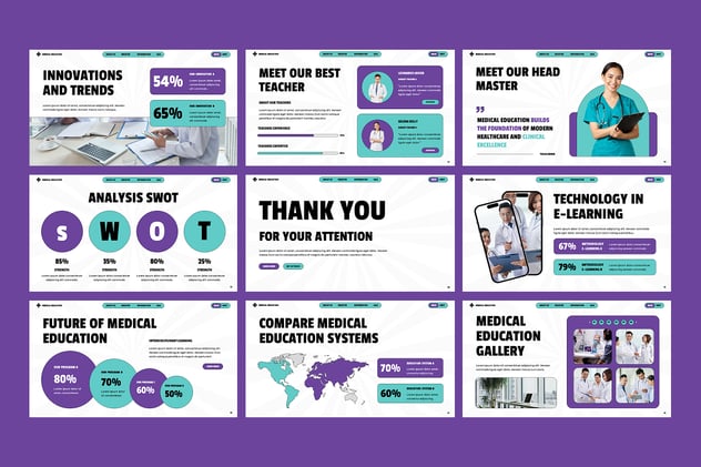 医学教育培训课程展示PPT模板 - 顶尖PPT