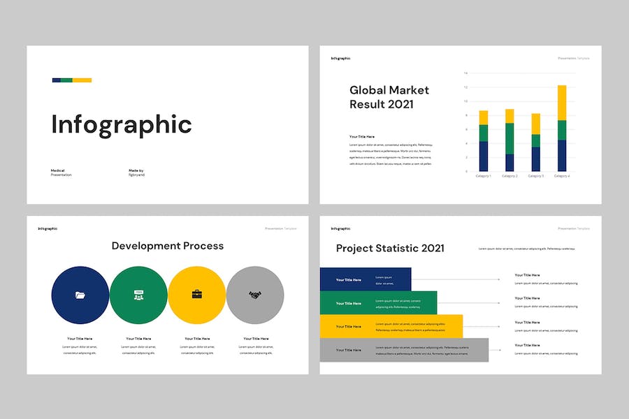 数据信息图可视化图表展示PPT模板 - 顶尖PPT