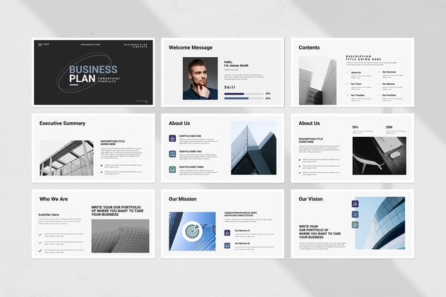 商业计划书战略规划Keynote模板 - 顶尖PPT