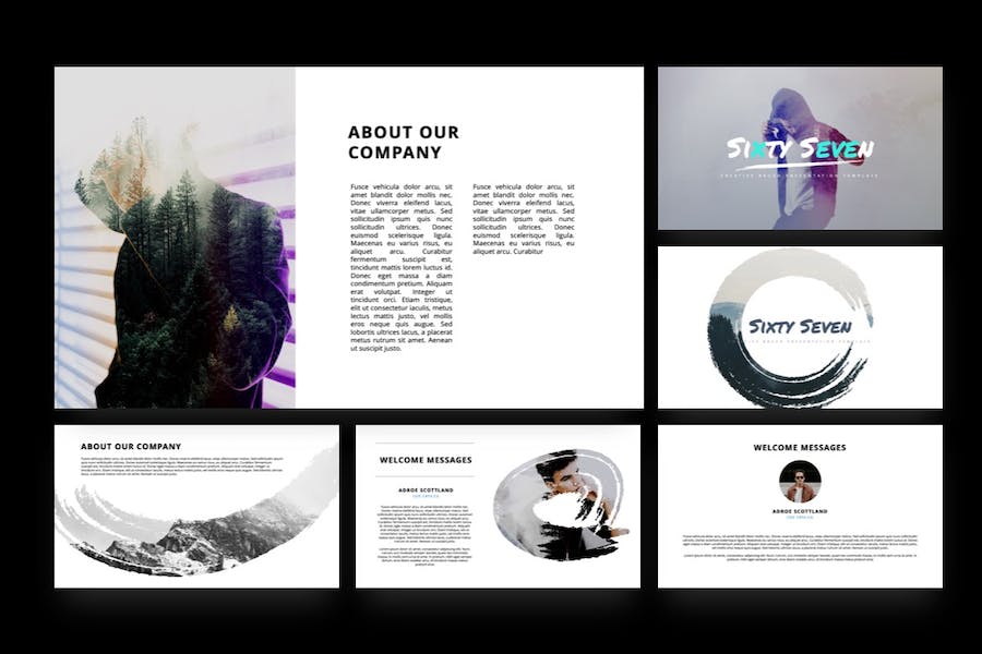 极简创意画笔keynote模板 - 顶尖PPT