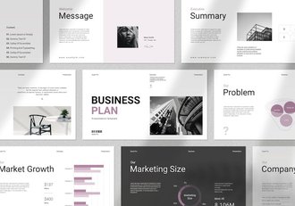 业务计划展示合作PPT模板 - 顶尖PPT