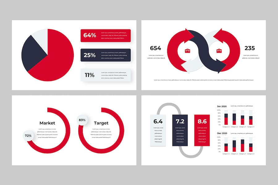 商务贸易数据报表图形图表PPT模板 - 顶尖PPT