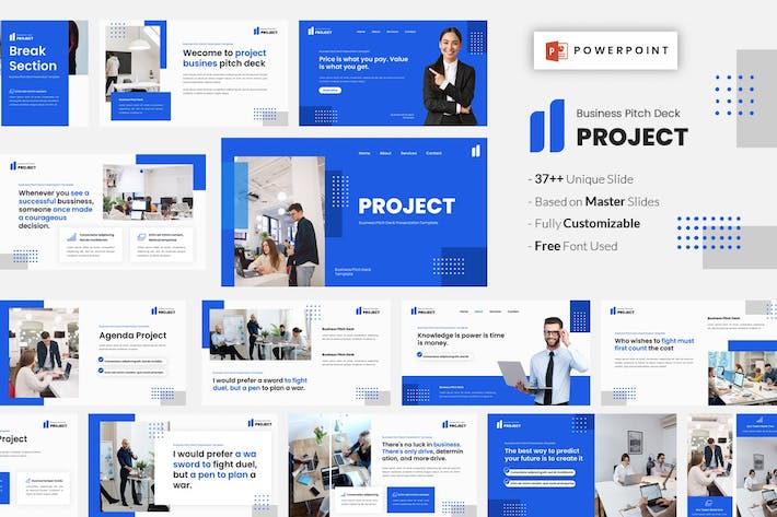 企业项目管理策划推介运营方案展示规划PPT模板 - 顶尖PPT