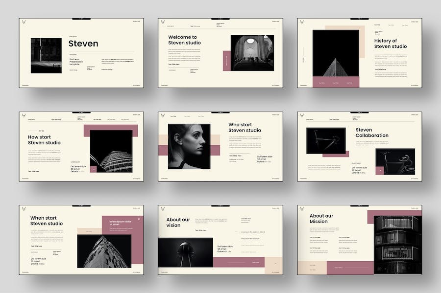 国外复古风格商业商务年终总结计划通用PPT模板 - 顶尖PPT