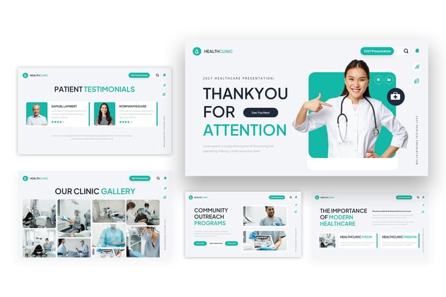 保健医疗诊所医学PPT模板 - 顶尖PPT