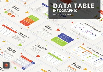 数据表格信息图表PPT模板 - 顶尖PPT