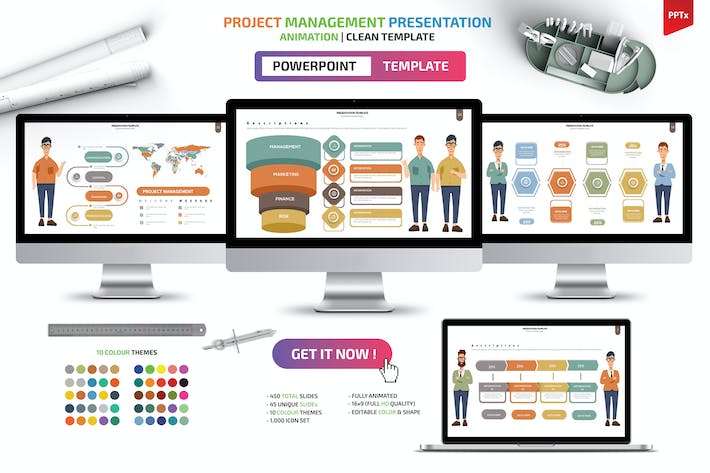 项目管理规划图形图表PPT模板 - 顶尖PPT