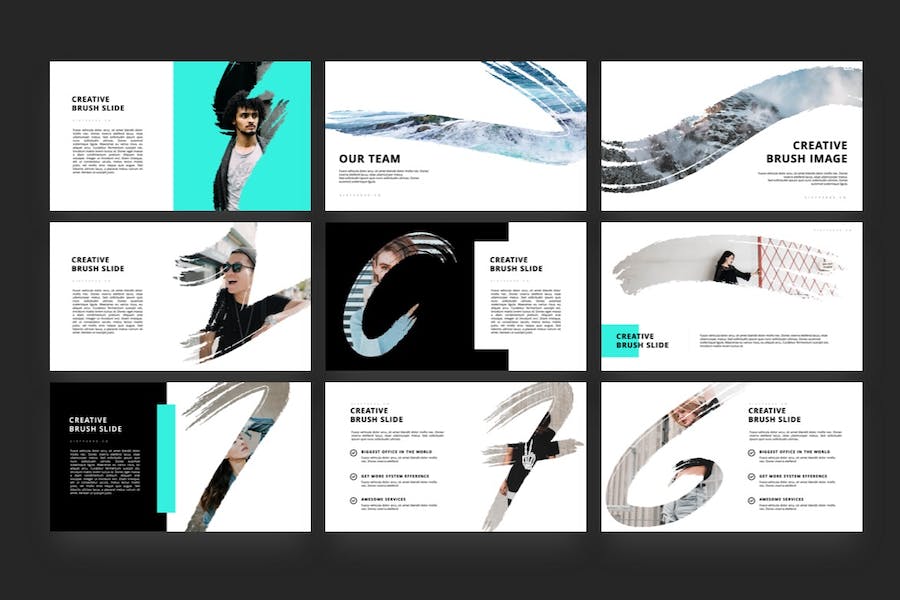 极简创意画笔keynote模板 - 顶尖PPT