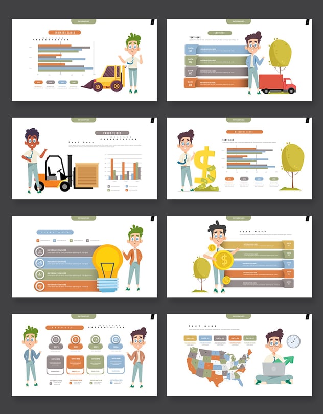 创意金融插画图形PPT模板 - 顶尖PPT