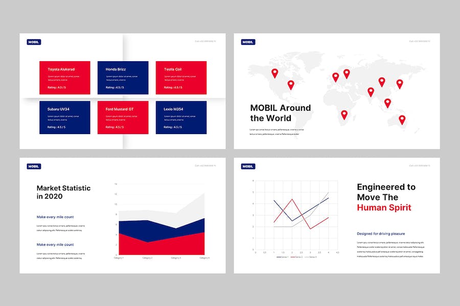 汽车行业欧美风商务汇报PPT模板 - 顶尖PPT