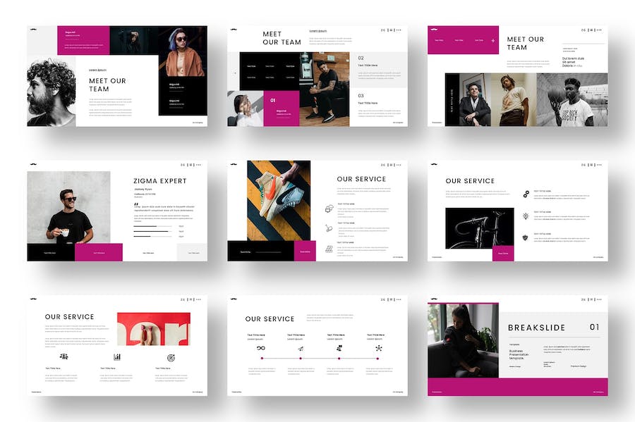 欧美简约时尚服装饰品展示介绍PPT模板 - 顶尖PPT