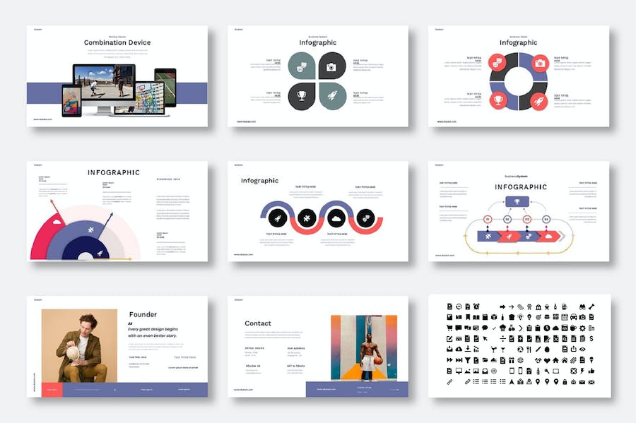 创意商务风格设计展示PPT模板 - 顶尖PPT