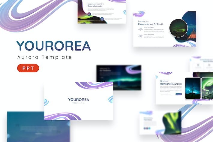 创意曲线图形个人网站开发介绍PPT模板 - 顶尖PPT