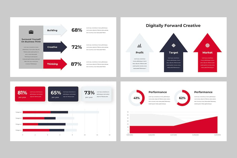 商务贸易数据报表图形图表PPT模板 - 顶尖PPT