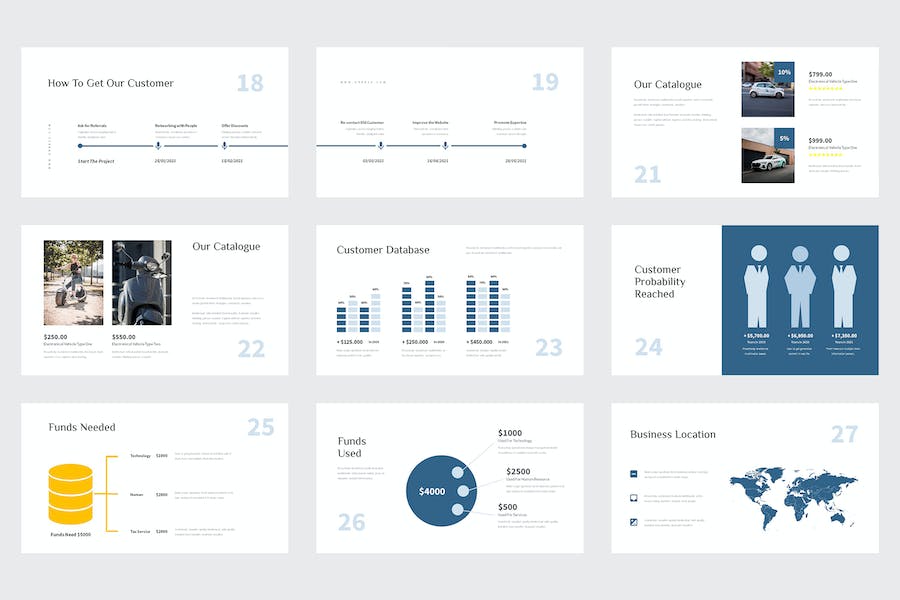 扁平化极简风格新能源电动汽车公司团队介绍管理keynote模板 - 顶尖PPT