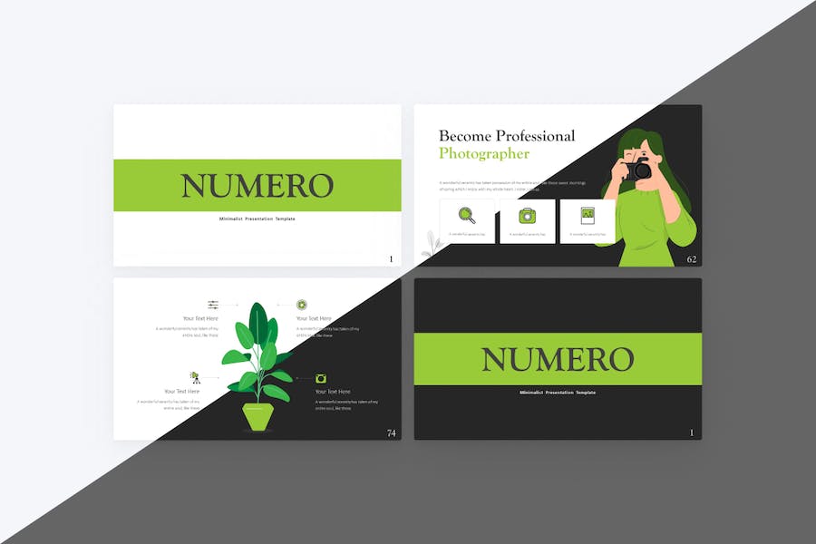 极简主义商业商务风格PPT模板 - 顶尖PPT