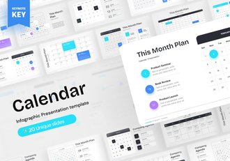工作时间规划议程图表keynote模板 - 顶尖PPT