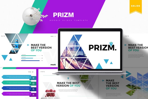 创意三角形板式设计商务风格keynote模板 - 顶尖PPT