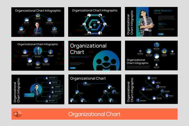 组织结构图企业架构设计PPT模板 - 顶尖PPT