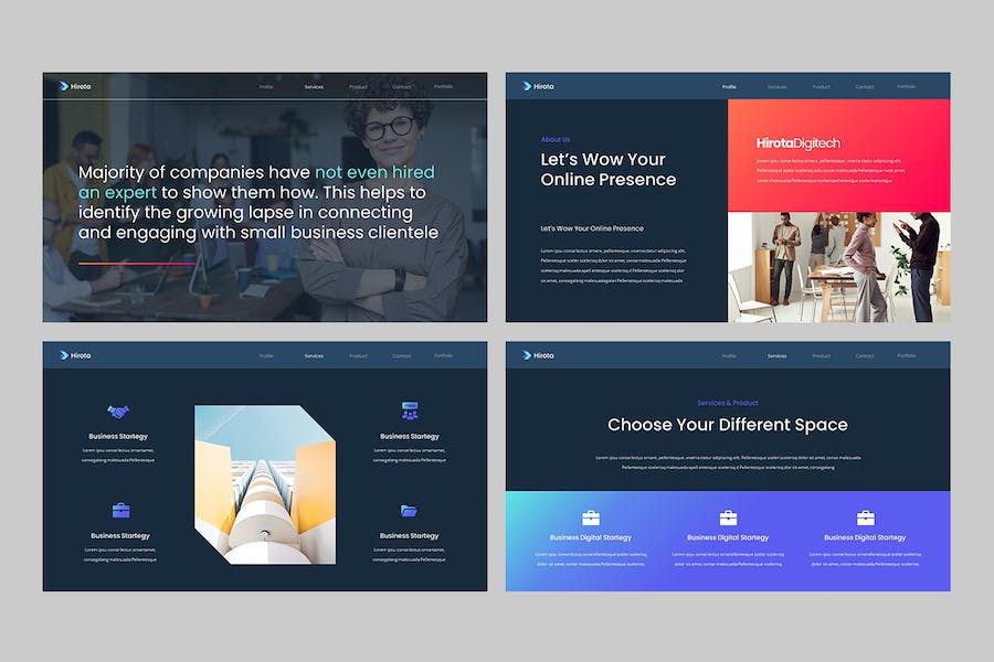 创意机构商务风格PPT模板 - 顶尖PPT
