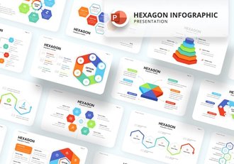 六边形信息图形PPT模板 - 顶尖PPT