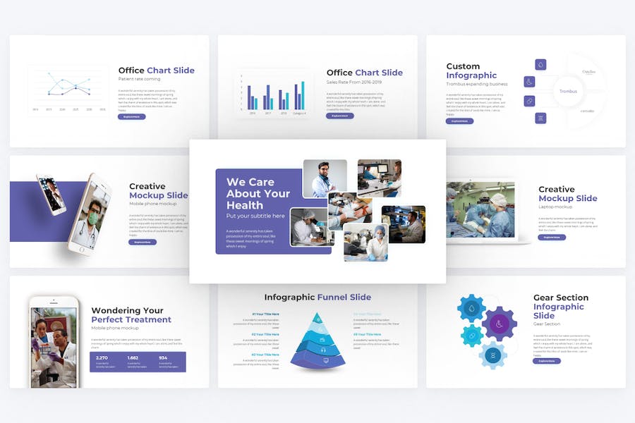 蓝色现代医学公司介绍研究成功汇报PPT模板 - 顶尖PPT