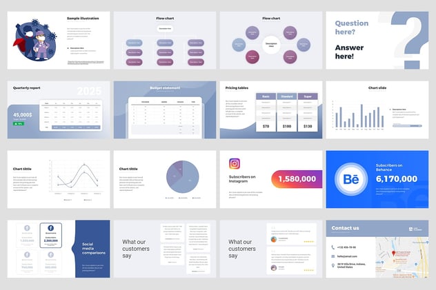 公司年度报告信息图表提案keynote模板 - 顶尖PPT