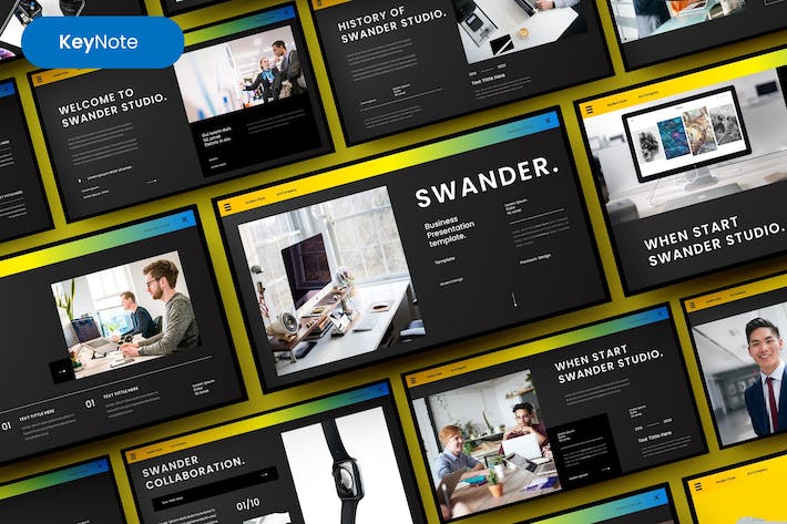 商业企业项目合作推介Keynote模板 - 顶尖PPT