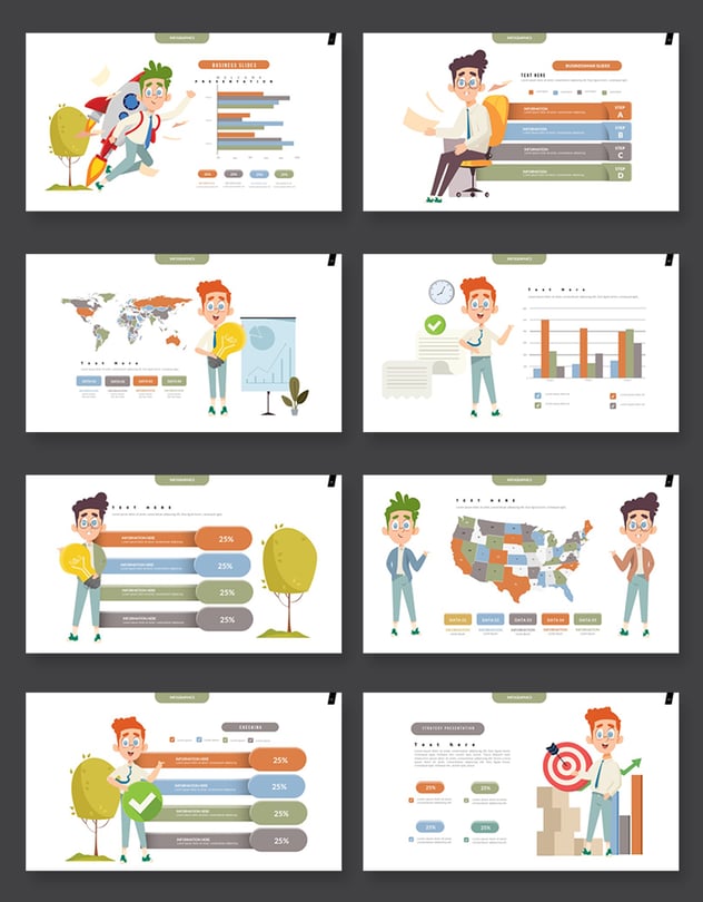 创意金融插画图形PPT模板 - 顶尖PPT