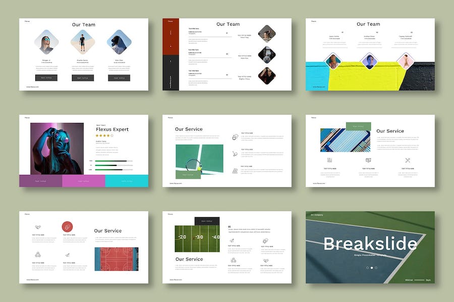 灵活商务企业服务展示PPT模板 - 顶尖PPT