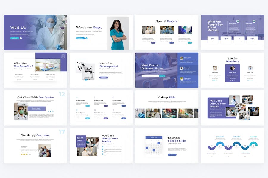 蓝色现代医学公司介绍研究成功汇报PPT模板 - 顶尖PPT