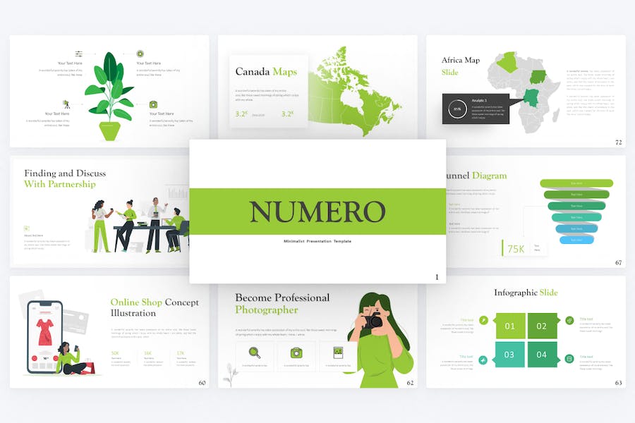 极简主义商业商务风格PPT模板 - 顶尖PPT