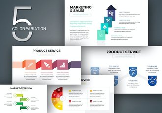 商务信息图形图表企业团队介绍通用PPT模板 - 顶尖PPT