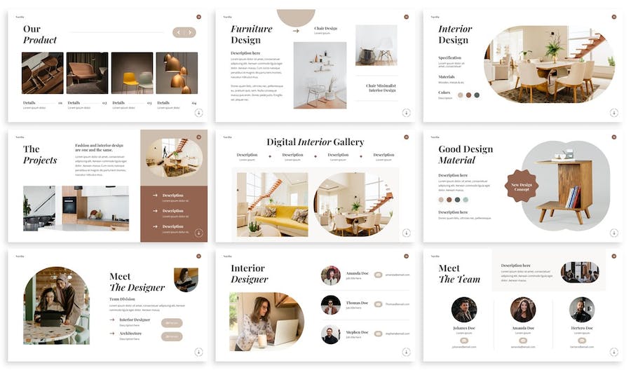 室内设计公司团队介绍展示PPT模板 - 顶尖PPT