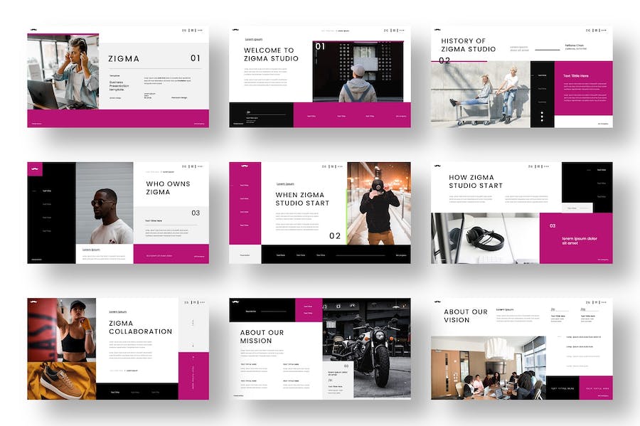 欧美简约时尚服装饰品展示介绍PPT模板 - 顶尖PPT