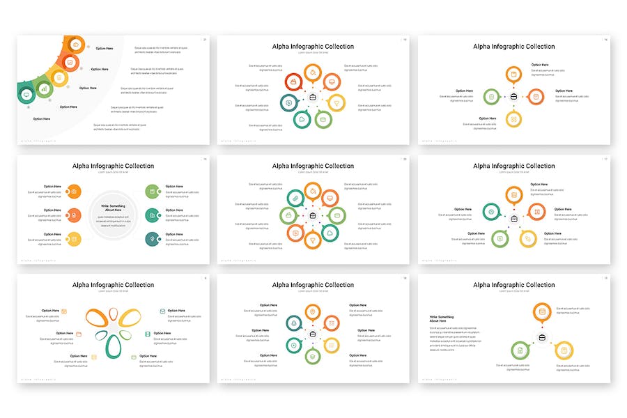 3D彩色立体聚合分散图形PPT模板 - 顶尖PPT