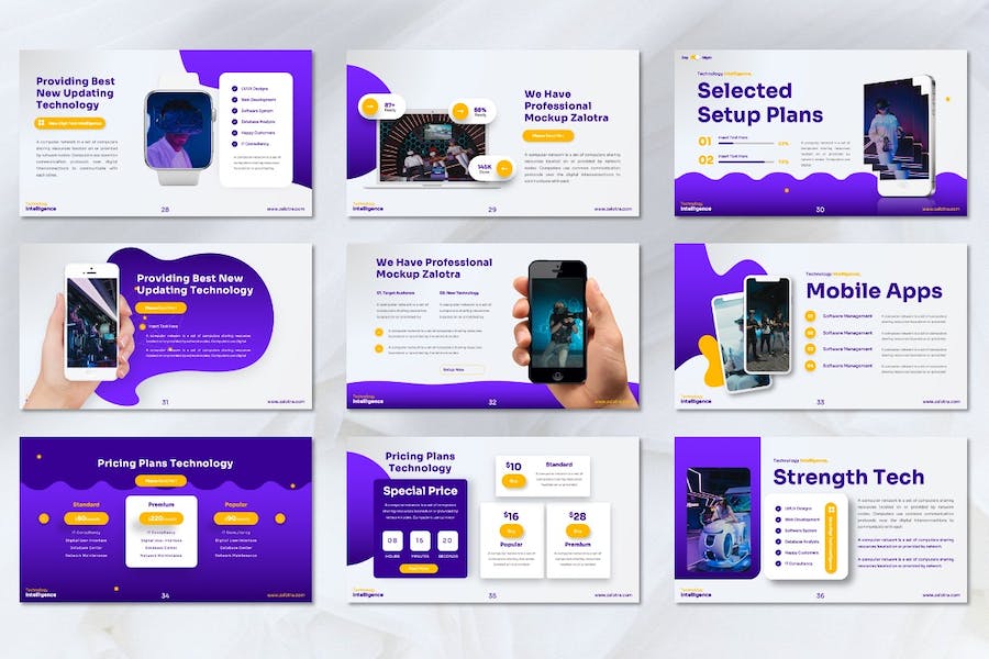 科技技术创新解决方案PPT模板 - 顶尖PPT