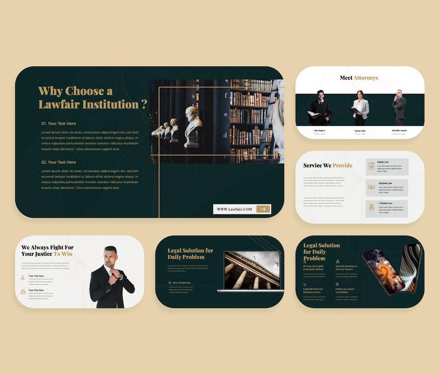 法律机构律师团队业务案例服务范围PPT模板 - 顶尖PPT