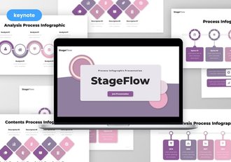 可视化步骤哦流程信息图形keynote模板 - 顶尖PPT