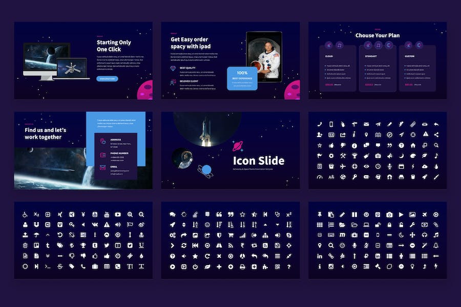 天文学空间站航天科技keynote模板 - 顶尖PPT