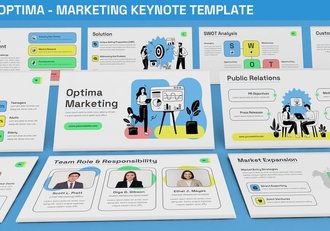 人物场景插画风格营销主题keynote模板 - 顶尖PPT