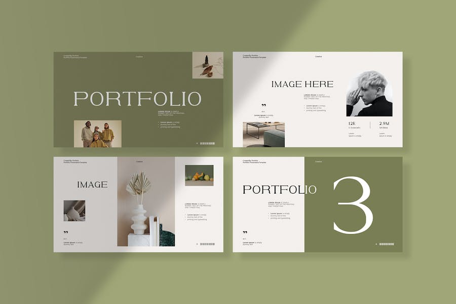 设计作品集项目展示文件夹PPT模板 - 顶尖PPT