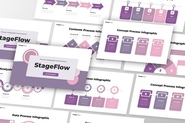 可视化步骤哦流程信息图形keynote模板 - 顶尖PPT