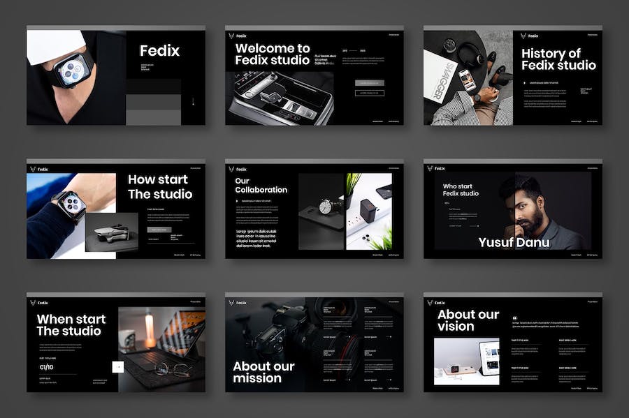 商务风格产品展示发布PPT模板 - 顶尖PPT