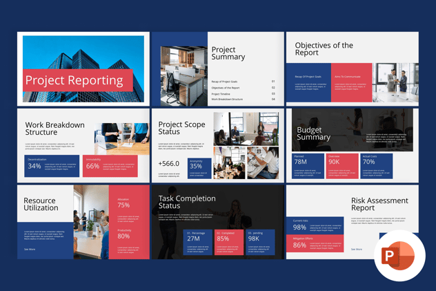 项目进展报告汇报PowerPoint模板 - 顶尖PPT