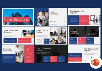 项目进展报告汇报PowerPoint模板 - 顶尖PPT