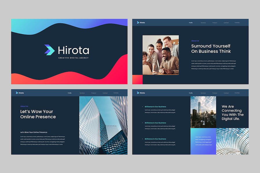 创意机构商务风格PPT模板 - 顶尖PPT